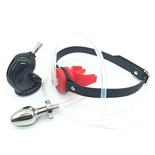 Bondage Masters Chastity Device with Connectable Butt Plug & Mouth Gag