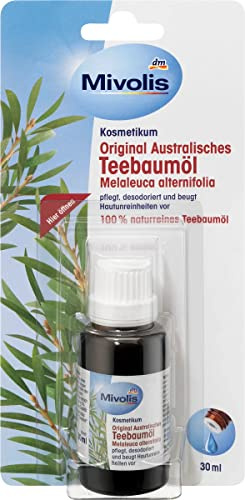 Huile Essentielle d'Arbre à Thé Australien (Mivolis), 30 ml, 100% Pure, Melaleuca Alternifolia