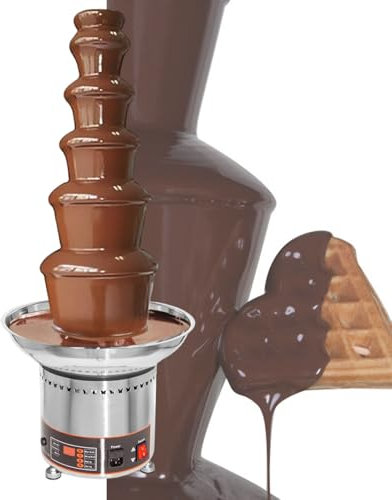 Fontana Per Fonduta Di Cioccolato Commerciale, Fontana Per Fonduta Di Cioccolato In Acciaio Inox, Fontana Elettrica Per Cioccolato, Temperatura Di Debug 0~150°C, Con Controllo Digitale,6tiers