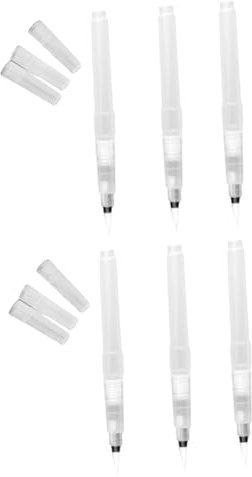 SEWOART 6stücke Teiliges Nachfüllbare Wasserpinsel Für Aquarellmalerei Und Kalligraphie Nylonpinsel Mit Integriertem Wassertank Für Kreative Zeichnungen Und Illustrationen