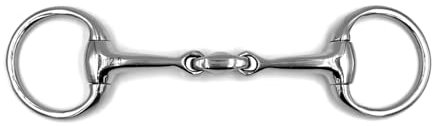 Equine Smile ES0123 Gebiss Olivenkopfgebiss Olivenkopftrense Einfach Gebrochen aus Edelstahl Ringdurchmesser 55 mm Gebissstärke 14 mm (11.5 cm)