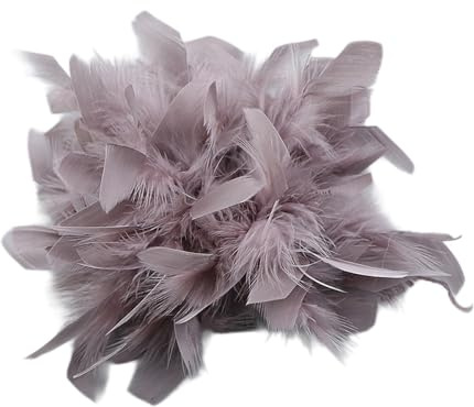 Feder Haarnadel Brosche Damen Federbrosche Truthahnfeder Brosche Federkorsage Vintage Federkopfschmuck Corsage Haarschmuck für DIY Hochzeits Party Geburtstag Schmuck Zubehör,Altrosa