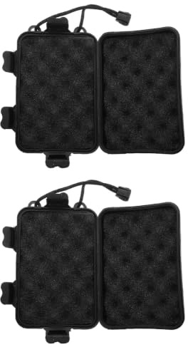 UKCOCO 2pcs Boîte De Rangement en Forme De Pointe De Flèche avec Couvercle Étanche, Porte-Pointes De Flèches Portable en PE Noir, pour Arrows Et Arrowheads Au Tir À Arc en Extérieur