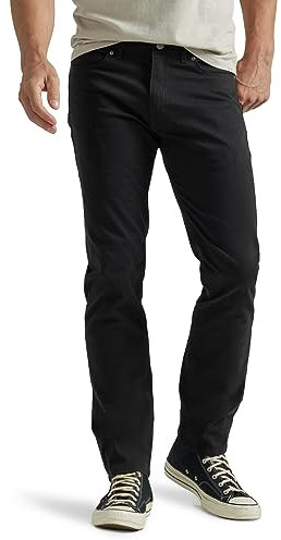 Lee herr Jeans Performance Series Extreme Motion Slim Straight Leg Jean, Black, 36W / 32L