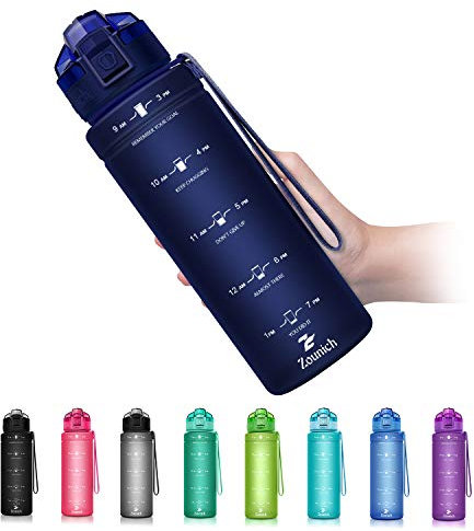 Zounich Trinkflasche Kinder Auslaufsichere 1L/700ml/500ml-BPA frei trinkflaschen Sport Tritan Kunststoff Wasserflasche für Sport, Fahrrad, Schule, kohlensäure geeignet Sportflasche