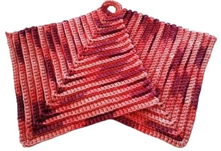 Dicke Klassische gehäkelte Topflappen, ca. 19 x 19 cm