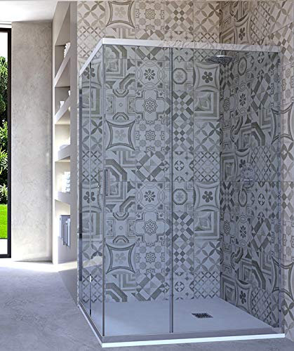 Hydra Box Doccia angolare Porta Scorrevole 80x120 cm Trasparente