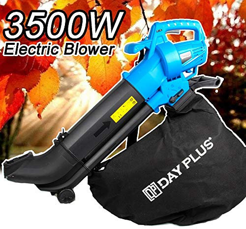 3 in 1 Leaf Blower, 3500W Garden Vacuum & Mulcher, Large 35 Litre Collection Bag, 10:1 Mulching Ratio, Variable Speed Settings 8000-15000 RPM – Anti-Vibration Damper