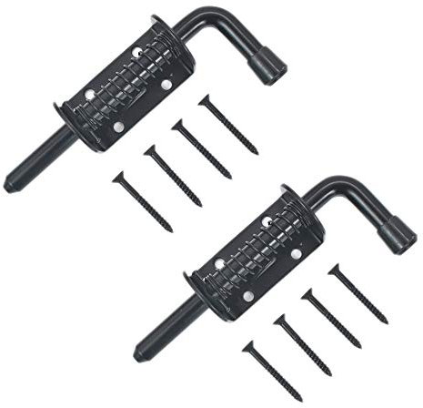 scottchen PRO Federbetätigter Zylinderbolzen, Riegelbolzen, 9.5mm x 127mm, robust, schwarze Pulverbeschichtung, 2 Stück