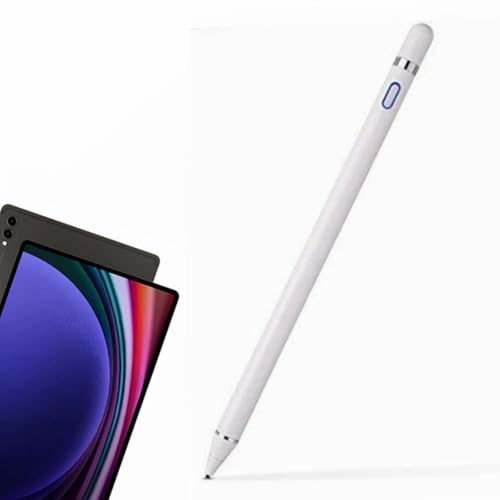 Stylus kapazitiver Stift aktiver Touch Stift für Samsung Galaxy Tab S10 S9 Ultra / S10+ S9+ / S9 / S9 FE / S9 FE+ / A9 / A9+ WLAN 5G Tablet elektromagnetische Pen 4096 Pression (Weiß)