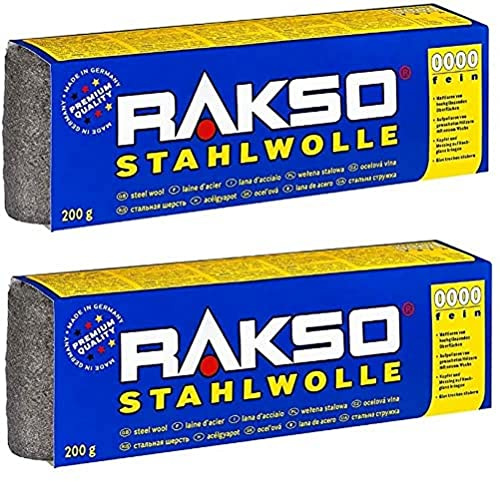 Oscar Weil 00302108 RAKSO Stahlwolle 2er Set, 200g fein 8 Stück