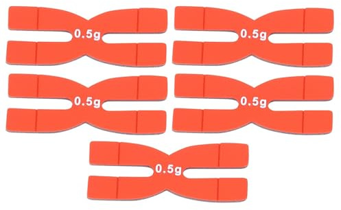 Agatige Vibrationsdämpfer Tennis, 5 Stück 0.5g Silikon Gewicht Bänder Badminton Schläger Gewicht Balance Strips Bänder Bar Tennisschläger Stoßdämpfer