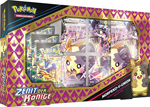 Pokémon-Sammelkartenspiel: Premium-Spielunterlagen-Kollektion Zenit der Könige: Morpeko-V-Union (4 Promokarten, 1 überdimensionale Karte & 5 Boosterpacks)