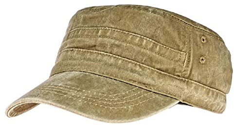 Inlefen Men Classic Washed Cotton Vintage Army Hat Lightweight Adjustable Outdoor Sport Baseball Caps