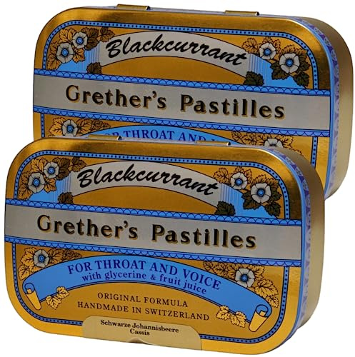 Grether's Pastilles Blackcurrant I 2 x 110 g im Sparset I plus PharmaPerle give-away