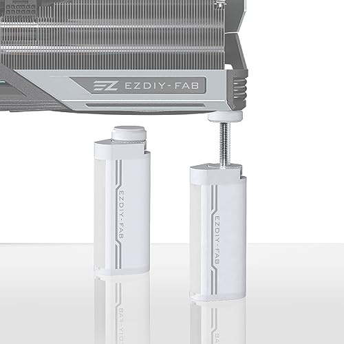EZDIY-FAB Support GPU, Support de carte graphique, Support GPU à hauteur réglable, Support de carte vidéo en aluminium, Blanc