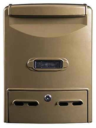 Simple Idea Outdoor Simple Idea Wallmounted Mailbox Locks Old Postal Box Weatherproof Security Outdoor Mailbox (Gold)