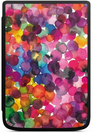 DeinDesign Coque pour liseuse Compatible avec Vivlio Touch HD Plus Etui pour liseuse Protection pour liseuse Multicolore Points Aquarelle