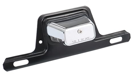 GZZTORES LED License Plate Light with License Plate Holder Bracket Mount Steel Metal Trailer License Plate Bracket ABS Housing PC Lens for Boat Trailer Truck 12V DC Tag Light with Bracket (Chrome)