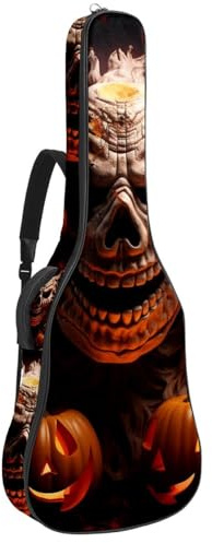 Bassgitarrentasche mit Halloween-Schlossmuster 28, Akustikgitarrentasche 101,6 cm (40 Zoll) E-Gitarrenkoffer, wasserdichte Oxford-E-Gitarren-Gigbag für akustische Konzertgitarre, Ukulele,