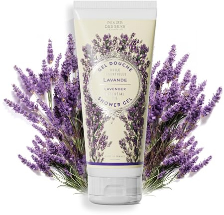 Panier des Sens Lavendel Duschgel 200ml natürlich, PH-mild, pflegend | Feuchtigkeitsspendendes Duschgel für Damen & Herren mit Sheaöl – 96% natürliche Inhaltsstoffe, Vegan, mit beruhigendem Duft