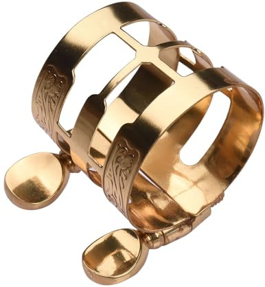 Embouchure de Saxophone, Ligature de Saxophone Alto 1,1 * 1,1 * 1,02 Pouces Ligature de Saxophone Alto avec un Beau Motif de Fleurs pour Embouchure de Saxophone Alto (avec