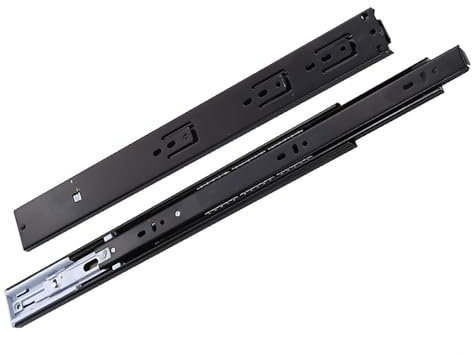 Robuste Schubladenführungen, Kugellagerausführung, 10-20 Zoll Schwarze Schubladenschiene, 3-fach Klappbare Seitenmontage, Robust Und Langlebig, Geeignet For Eine Vielzahl Von Schubladenschienen(25cm(9