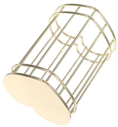 Housoutil Herzförmiger Metall Stifthalter Ausgehöhlt Goldfarben Kreativ Schreibtisch Organizer Für Stifte Und Make up Pinsel Büro Und Home Office