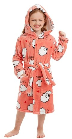 XINNE Unisex Bebé Coral Polar Con Capucha Bata Albornoz Niños Niñas Niños Pijamas Ropa de Dormir