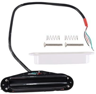 Alnicov Hot Rail Humbucker Single-Coil-Gitarren-Tonabnehmer Humbucker für ST Single Size Pickup E-Gitarre Weiß