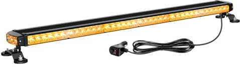 Willpower 97 cm (38 tum) 78 LED magnetisk LED-ljusramp, bärnsten stroboskopljus, nödvarningsfyr, dimljus för traktor, lastbil, bil, ATV 4x4 terrängfordon