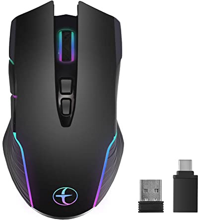 Mcnhbdgg RatóN InaláMbrico RatóN Jiggler RatóN Mover LED Recargable 2.4G Mause ErgonóMico Mini RatóN RatóN óPtico USB 1600 dpi
