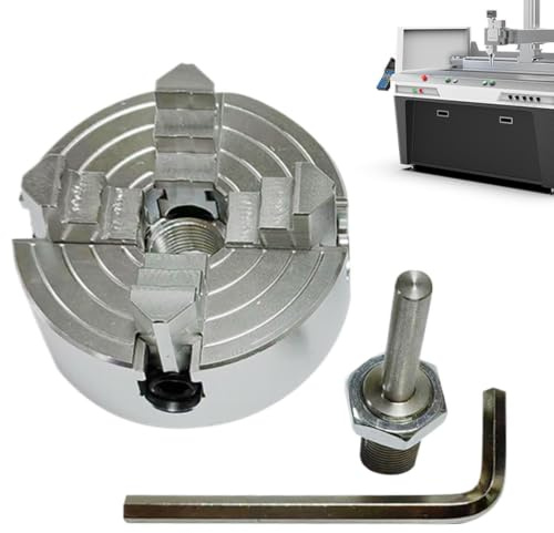 4-Backenfutter für Holzdrehmaschine | 4-Backen elektrische Bohrmaschine Zubehör Ersatzteile | Drehfutter | für Zuhause Werkstatt Garage Modellbau Projekte Maschinen Metallverarbeitung