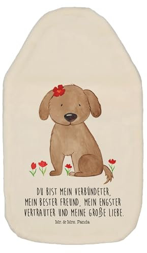 Mr. & Mrs. Panda Wärmflasche Hund Dame - Geschenk, Wärmflasche mit Bezug, Liebe, Hunderasse, Bettflasche, Hundebesitzer, Sprüche, Hundedame,