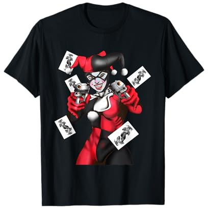 Comic Figur Schurken Kostüm Waffe Joker Spielkarte Filme T-Shirt