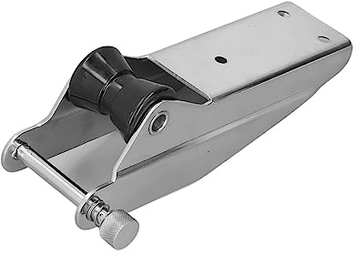 Ankarbågsrulle 230 mm Marin ankarrulle Fjäderbelastad stift 304 Rostfritt stål Svart Nylon Fairlead Lämplig för båtar Yachts