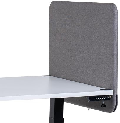 FIX 2 PLACE Akustik Trennwand & Sichtschutz für Büros 80x65cm Granite Gray, Trennwand zur Lärmreduzierung und Privatsphäre Schreibtisch Trennwand Schallschutz, Leicht zu Montieren