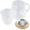 Verre à Thé Tout en Un, 420ML Tasse en Verre Avec Filtre en Verre et Couvercle, Résistante à La Chaleur, Tasse à Thé Borosilicate Adaptée pour Le Thé, Les Boissons, Le Café Glacé