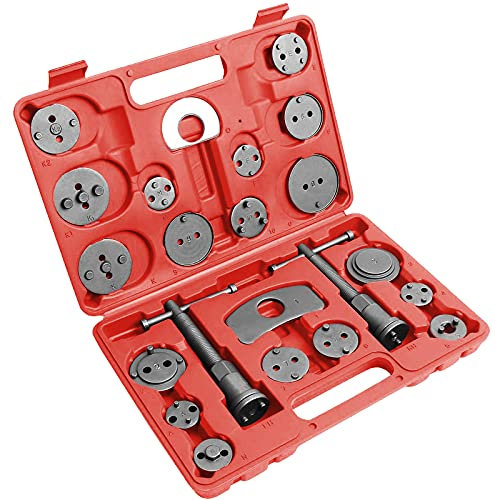 Kuro-sagol bremskolbenrücksteller bremsenrücksteller 22pcs Universal Bremskolben-Rückstellwerkzeug kfz Werkzeug
