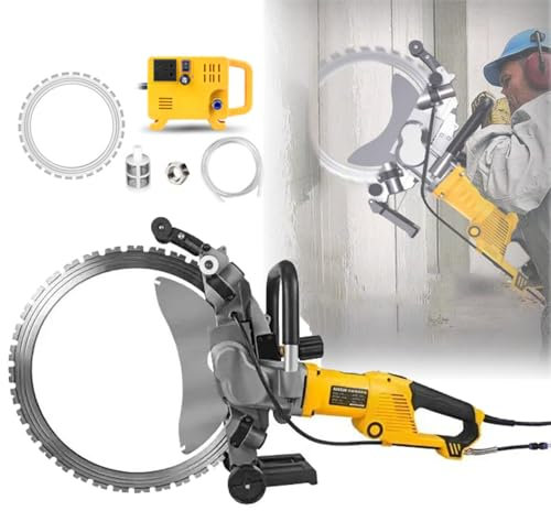 Toroidal Electric Concrete Wall Groove Cutter Saw,Concrete Wall Groove Ring Saw Cutting Machine,Concrete Cutting Saw,with Linkage Water Pump,AC8600