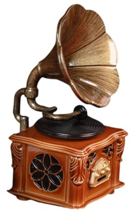 JISADER Modello di grammofono delle Bambole, Regalo Giocattolo in Miniatura, Sala da Pranzo Speace House Fonograph fingere di Giocare per Il tavolino da caffè