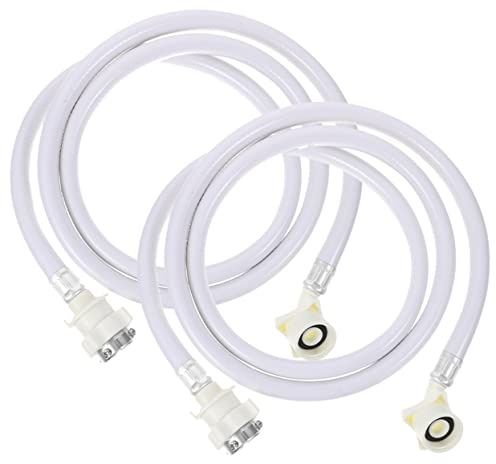 Homoyoyo 2pcs Washing Machine Inlet Hoses Ends and Leakproof Water Supply Hose for Automatic Washers Easy Installation