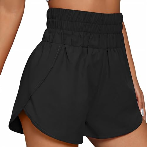 Meichoon Pantalones Cortos Deportivos Pantalones Cortos de Running de Cintura Alta para Mujer Ideales para Yoga Senderismo o Aventuras en la Playa