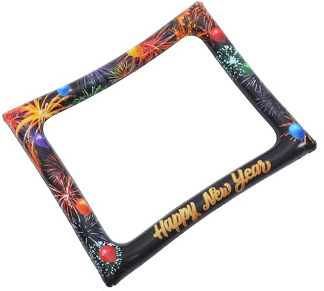 SOLUSTRE PVC Aufblasbare Fotorequisiten Wiederverwendbarer Selfie-Rahmen für Partydekoration Frühlingsfest Partyzubehör Erwachsenengerechte Silvester-Deko