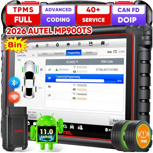 Autel Scanner MaxiPRO MP900TS, ECU Coding, 3000+ Bidirectional, 40+ Service