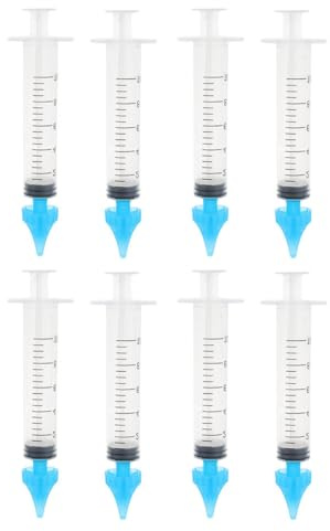 HOMSFOU Irrigateur D'oreilles Portable en Plastique 10 Ml, Lot de 4 Sets de Paires Échelle de Mesure pour Extraction et Nettoyage du Cérumen, Outil Hygiène Auriculaire Sûr et Pratique