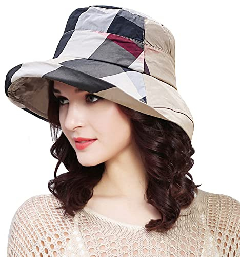DOCILA Womens Summer Floppy Hats Fall Stylish Bucket Rain Cap Crushable Water Resistant Beach Travel Sun Hat Quick Dry Hiking Gardening Fisherman Hat Detachable Drawstring Beige