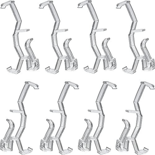 Valance Clips 10pcs 2.5'' Window Blinds Hidden Clip Clear Plastic for Horizontal Blinds Valance 64mm in Width Retainer Holder