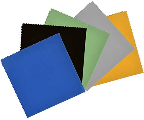 5X Paños de Limpieza de Microfibra Kare & Kind - 8 x 8 Pulgadas - para Limpiar Vasos, Anteojos, Lentes de Cámaras, iPad, Tableta, Teléfonos Inteligentes, Laptops, Ordenadores, TVs y Pantallas LCDs