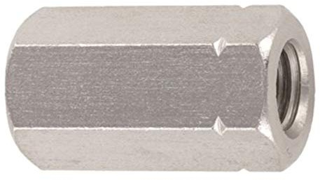 Verbindungsmuttern Sechskant A2 Edelstahl DIN 6334 Langmuttern Gewindemuffen V2A M6 - M16 (10, 16 x 48)